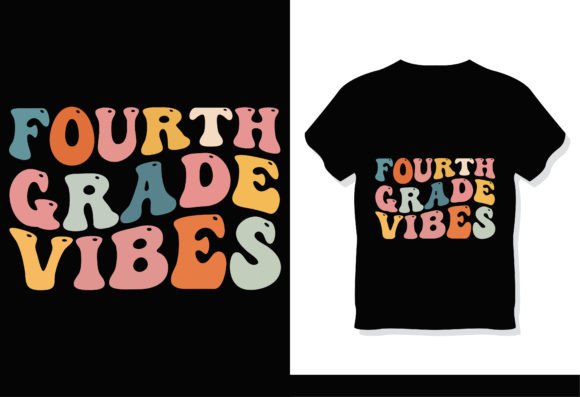 Fourth Grade Vibes Retro Groovy T-Shirt: A Nostalgic Touch for Your Creative Projects