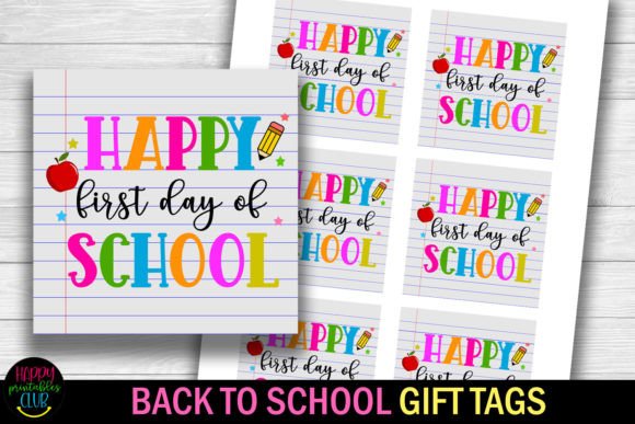Happy First Day of School Gift Tag