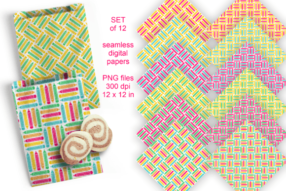 Pencil Squares on White Seamless Papers