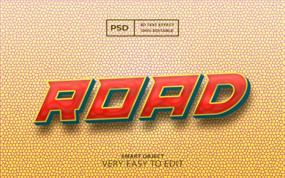 Road Speed Editable 3D Text Style Effect for Creative Projects