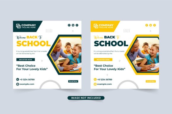 Simple School Admission Template Vector for Effective Academic Promotion