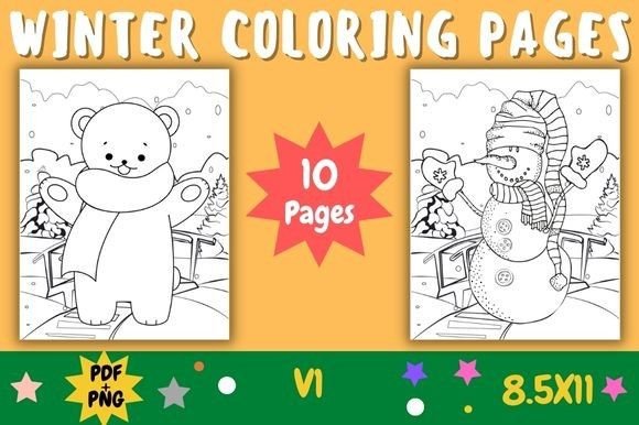 Winter Coloring Pages for Kids - V1